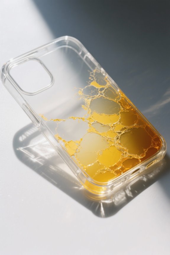 oxidation causes phone case yellowing