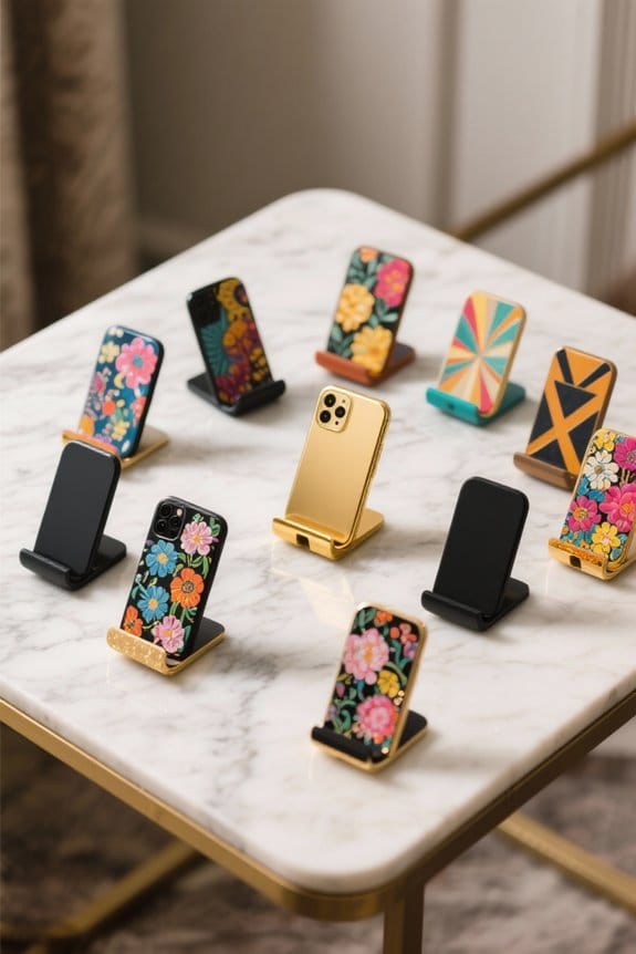 stylish functional phone grips