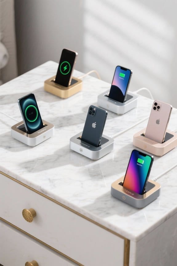 stylish nightstand charging stations